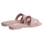 HERMES Box Calfskin Oran Sandals Rose Pale - Image 3