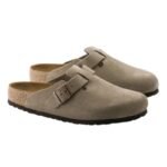 Birkenstock Boston Soft Footbed - Suede Taupe - Image 2
