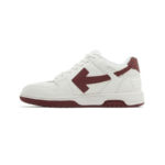 OFF-WHITE Out Of Office OOO Low Tops - White Dark Burgundy - Image 2