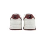 OFF-WHITE Out Of Office OOO Low Tops - White Dark Burgundy - Image 4
