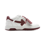 OFF-WHITE Out Of Office OOO Low Tops - White Dark Burgundy