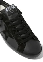 Golden Goose a Super-Star in black nappa with black suede star and heel tab - Image 6