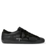 Golden Goose a Super-Star in black nappa with black suede star and heel tab