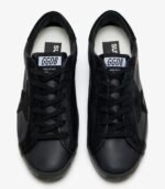 Golden Goose a Super-Star in black nappa with black suede star and heel tab - Image 5