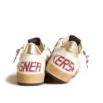 Golden Goose Ball Star in nappa leather with blue suede star and platinum leather heel tab - Image 2