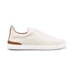 Zegna Triple Stitch leather sneakers WHITE TRIPLE STITCH