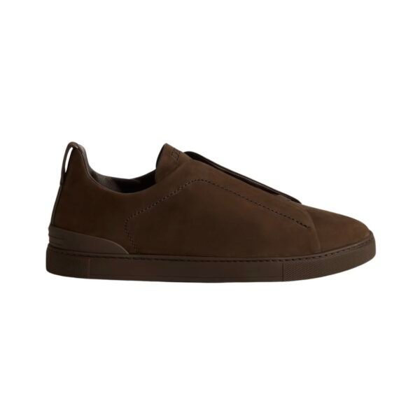 Zegna Taupe Triple Stitch™ SECONDSKIN Sneakers - Dark