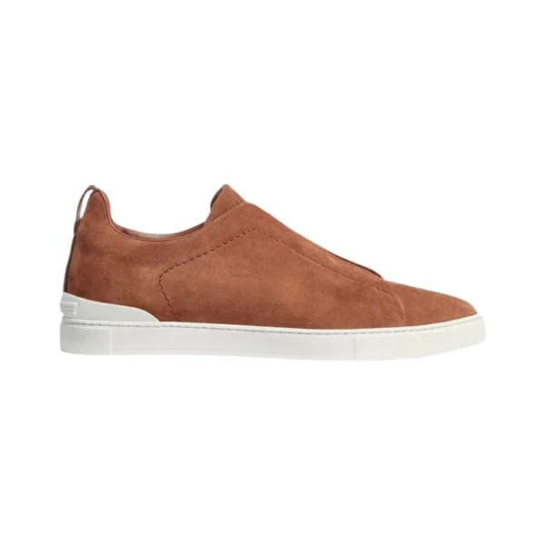 ‘ZEGNA TOBACCO SUEDE TRIPLE STITCH™ SNEAKERS