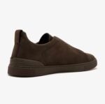 ‘ZEGNA BROWN SUEDE TRIPLE STITCH SNEAKER - Image 2
