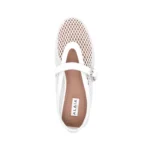 Alaïa Buckle Ballet Flats | White - Image 3