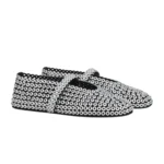 Alaïa Suede Glass-Embellished Ballet Flats - Image 2