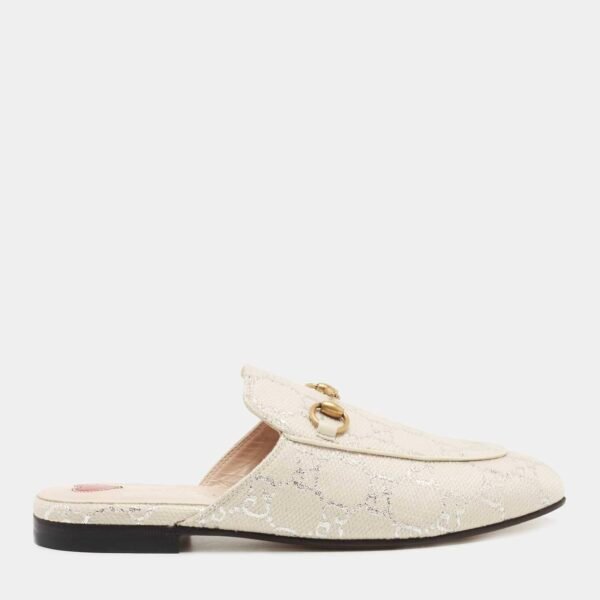 Gucci Grey/Silver Canvas Princetown